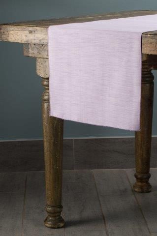 Shantung Lilac table runner